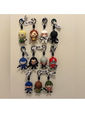 All 11 GI Joe Storm Shadow Figural 3D Keychain Bag Clip Complete Toy Figure Set